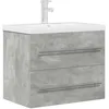 Image de vidaXL Ensemble de Meubles de Salle de Bain 2 pcs Gris béton