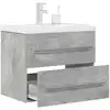Image de vidaXL Ensemble de meubles de salle de bain 2 pcs gris béton