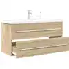 Image de vidaXL Ensemble de meubles de salle de bain 2 pcs chêne sonoma