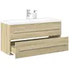 Image de vidaXL Ensemble de meubles de salle de bain 2 pcs chêne sonoma