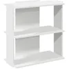 Image de vidaXL Bibliothèque à 3 Niveaux Blanc 60x30x60 cm Bois d'ingénierie, étagère, étagère à Livres, étagère de Rangement, Armoire de Rangement