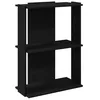 Image de vidaXL Bibliothèque à 3 Niveaux Noir 60x30x80 cm Bois d'ingénierie, étagère, étagère à Livres, étagère de Rangement, Armoire de Rangement