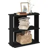Image de vidaXL Bibliothèque à 3 niveaux noir 60x30x80 cm bois d'ingénierie
