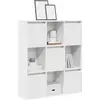 Image de vidaXL Bibliothèque blanc 89x24x101,5 cm bois d'ingénierie