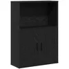 Image de vidaXL Bibliothèque chêne Noir 60x24x85 cm Bois d'ingénierie, étagère à Livres, Support de Rangement, Support à Livres, Armoire de Rangement