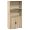 Image de vidaXL Bibliothèque chêne Sonoma 60x24x120 cm Bois d'ingénierie, étagère à Livres, Support de Rangement, Support à Livres, Armoire de Rangement