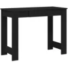 Image de vidaXL Bureau noir 100x45x75 cm bois d'ingénierie, bureau d'ordinateur, bureau debout, bureau avec rangement, bureau d'étude