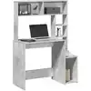 Image de vidaXL Bureau avec étagères gris béton 100x45x140 cm bois d'ingénierie