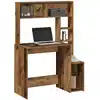 Image de vidaXL Bureau avec étagères vieux bois 100x45x140 cm bois d'ingénierie
