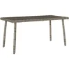 Image de vidaXL Table Basse de Jardin rectangulaire Gris 80x40x37 cm rotin, Table Basse extérieure, Table Basse d'extérieur Grise, Table Basse rectangulaire d'extérieur