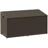 Image de vidaXL Boîte de Rangement de Jardin Marron 110x50x58 cm résine tressée, Coffre de Rangement de Jardin, boîte de Rangement de Coussin d'extérieur, Meuble d'extérieur
