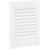 Image de vidaXL Porte d'armoire à persiennes blanc 39,5x29,5 cm, porte de meuble, porte de garde-robe, panneau à persiennes en bois, porte d'armoire à lattes