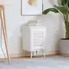 Image de vidaXL Porte d'armoire à persiennes blanc 39,5x29,5 cm