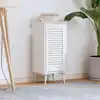 Image de vidaXL Porte d'armoire à persiennes blanc 61,5x29,5 cm