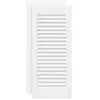 Image de vidaXL Porte d'armoire à persiennes blanc 61,5x29,5 cm, porte de meuble, porte de garde-robe, panneau à persiennes en bois, porte d'armoire à lattes