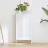 Image de vidaXL Portes d'armoire à persiennes 2 pcs blanc 99x29,5 cm