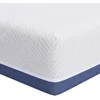 Image de vidaXL Matelas Blanc et Bleu 120 x 200 cm Tissu Jacquard, Matelas en Gel Moderne, lit Mousse à mémoire, Soutien Fonctionnel, Confort Frais pour des Nuits élégantes