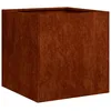Image de vidaXL Jardinière rouillé 40x40x40 cm Acier Inoxydable, Pot de Fleurs, Support de Plantes, lit surélevé, Support de jardinière, bac à Plantes