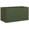Image de vidaXL Jardinière Vert Olive 80x40x40 cm Acier laminé à Froid, Pot de Fleurs, Support de Plantes, lit surélevé, Support de jardinière, bac à Plantes