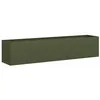 Image de vidaXL Jardinière Vert Olive 200x40x40 cm Acier laminé à Froid, Pot de Fleurs, Support de Plantes, lit surélevé, Support de jardinière, bac à Plantes