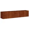 Image de vidaXL Jardinière rouillé 200x40x40 cm Acier Inoxydable, Pot de Fleurs, Support de Plantes, lit surélevé, Support de jardinière, bac à Plantes