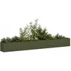 Image de vidaXL Jardinière vert olive 360x40x40 cm acier laminé à froid