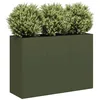 Image de vidaXL Jardinière Vert Olive 120x40x80 cm Acier laminé à Froid, Pot de Fleurs, Support de Plantes, lit surélevé, Support de jardinière, bac à Plantes