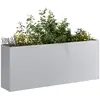 Image de vidaXL Jardinière 200x40x80 cm acier galvanisé