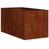 Image de vidaXL Jardinière rouillé 40x80x40 cm Acier Inoxydable, Pot de Fleurs, Support de Plantes, lit surélevé, Support de jardinière, bac à Plantes