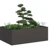 Image de vidaXL Jardinière noir 120x80x40 cm acier