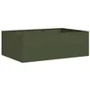 Image de vidaXL Jardinière Vert Olive 120x80x40 cm Acier