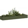 Image de vidaXL Jardinière vert olive 360x80x40 cm acier