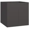 Image de vidaXL Jardinière Noir 80x80x80 cm Acier, Pot de Fleurs, Support de Plantes, lit surélevé, Support de jardinière, bac à Plantes, jardinière de Jardin