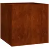 Image de vidaXL Jardinière rouillé 80x80x80 cm acier inoxydable