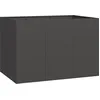 Image de vidaXL Jardinière Noir 120x80x80 cm Acier, Pot de Fleurs, Support de Plantes, lit surélevé, Support de jardinière, bac à Plantes, jardinière de Jardin