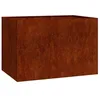 Image de vidaXL Jardinière rouillé 120x80x80 cm Acier Inoxydable, Pot de Fleurs, Support de Plantes, lit surélevé, Support de jardinière, bac à Plantes