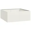 Image de vidaXL Jardinière Blanc 100x100x40 cm Acier, Pot de Fleurs, Support de Plantes, lit surélevé, Support de jardinière, bac à Plantes