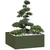 Image de vidaXL Jardinière vert olive 100x100x40 cm acier