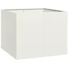 Image de vidaXL Jardinière Blanc 100x100x80 cm Acier, Pot de Fleurs, Support de Plantes, lit surélevé, Support de jardinière, bac à Plantes