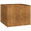 Image de vidaXL Jardinière rouillé 100x100x80 cm Acier Inoxydable, Pot de Fleurs, Support de Plantes, lit surélevé, Support de jardinière, bac à Plantes