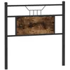 Image de vidaXL Tête de lit chêne fumé 80 cm Bois d'ingénierie et Acier, Panneau de tête, tête de lit pour lit Simple, tête de lit Simple