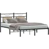 Image de vidaXL Cadre de lit sans Matelas chêne Sonoma 140x190 cm