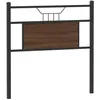 Image de vidaXL Tête de lit chêne Marron 80 cm Bois d'ingénierie et Acier, Panneau de tête, tête de lit pour lit Simple, tête de lit Simple