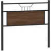Image de vidaXL Tête de lit chêne Marron 100 cm Bois d'ingénierie et Acier, Panneau de tête, tête de lit pour lit Simple, tête de lit Simple