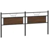 Image de vidaXL Tête de lit chêne Marron 193 cm Bois d'ingénierie et Acier, Panneau de tête, tête de lit pour lit Double, tête de lit Double