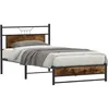 Image de vidaXL Cadre de lit sans Matelas chêne fumé 100x200 cm Bois ingénierie
