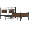 Image de vidaXL Cadre de lit sans Matelas chêne Marron 140x190 cm