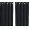 Image de vidaXL Rideaux occultants 2 pcs Noir 140 x 140 cm Velours, Rideaux occultants élégants, en Velours Chic, pour Chambre, Salon et décoration intérieure