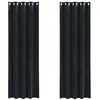 Image de vidaXL Rideaux occultants 2 pcs Noir 140 x 260 cm Velours, Rideaux occultants élégants, en Velours Chic, pour Chambre, Salon et décoration intérieure