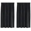 Image de vidaXL Rideaux occultants 2 pcs Noir 140 x 140 cm Velours, Rideaux occultants élégants, en Velours Chic, pour Chambre, Salon et décoration intérieure